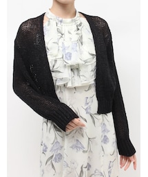 MERCURYDUO | 透かし編みラメ混ボレロカーディガン(カーディガン/ボレロ)