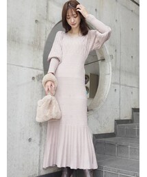 MERCURYDUO | 透かし編みマーメイドニットワンピース(ワンピース)