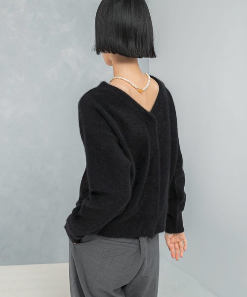 URBAN RESEARCH ROSSO(アーバンリサーチロッソ)の「エアリーニット2WAYカーディガン(カーディガン/ボレロ・レディース・G/WHITE/BEIGE/BLACK・Free)」の22枚目の写真