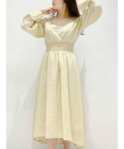 MERCURYDUO（マーキュリーデュオ）の「2WAYレイヤードシャツワンピース（ワンピース・レディース・アイボリー/イエロー/ブルー/ピンク・F/S/M）」の19枚目の写真