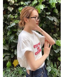 Ungrid | ロゴ発砲プリントTee(Tシャツ/カットソー)