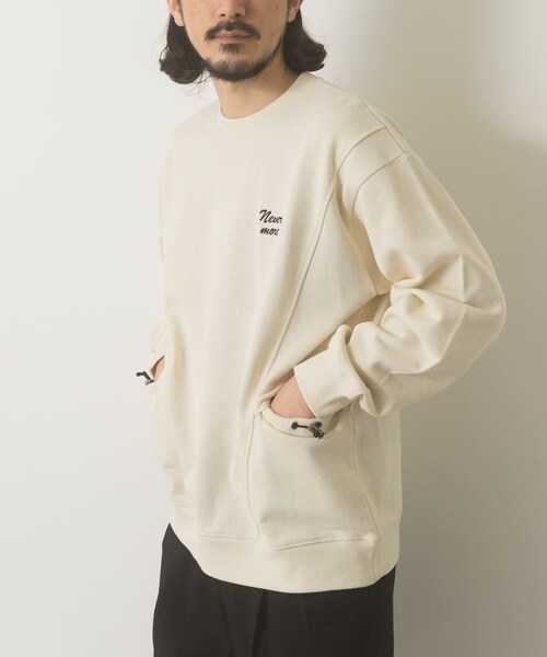 ITEMS URBANRESEARCH（アイテムズ アーバンリサーチ）の「サイドストレージ裏毛スウェットtops（スウェット・メンズ・OFF/GRY/NVY/BLK・M/L）」の9枚目の写真