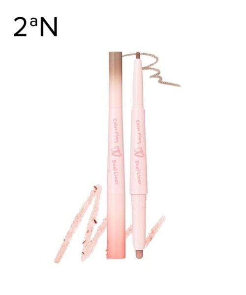 nissen（ニッセン）の「【2aN(トゥーエーエヌ)】 カラープレイデュアルライナー(Color Play Dual Liner)（アイシャドウ・メンズ・03 タロバニー/02 べべピンク/01 ハニーピーチ・Y）」の3枚目の写真