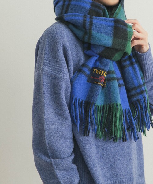 URBAN RESEARCH DOORS(アーバンリサーチドアーズ)の「『一部別注カラー』TWEED MILL Lambswool Stole(マフラー・レディース・Scone CHK/BLU/GRN/CHOCOLATE/McKeller/別注C/GRY/別注T/CHK・Free)」の4枚目の写真
