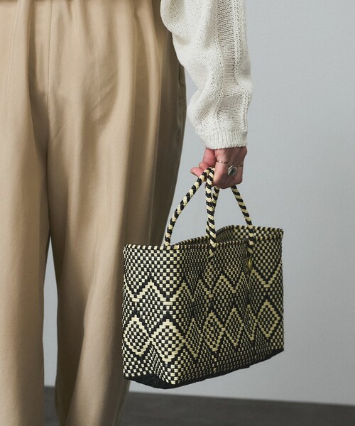 ADAM ET ROPE'（アダムエロペ）の「【Letra（レトラ）for SALON】PRAYA short XS/プラヤメル（かごバッグ・レディース・ブラック/ブラック系/オレンジ系・F）」の12枚目の写真