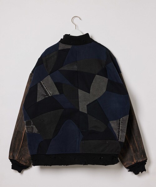 ADAM ET ROPE'（アダムエロペ）の「MENS【TTT_MSW】Vintage handwork stadium jacket（スタジャン・メンズ・ブラック・L/M）」の4枚目の写真