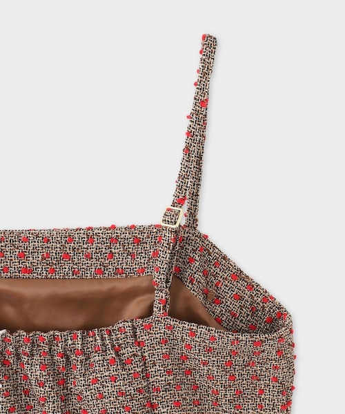 ROPE'（ロペ）の「【Masaco Teranishi（マサコテラニシ）】PAWPAW TWEED CAMISOLE｜キャミソール（キャミソール・レディース・ダークブラウン・F）」の8枚目の写真