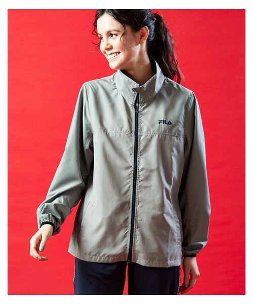 nissen（ニッセン）の「大きいサイズブルゾン（UVカット）／FILA（ジャケット/アウター・レディース・グレー/ブラック・L/LL/3L/4L/5L/6L/8L/10L）」の10枚目の写真