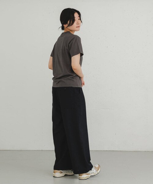 EKAL（エカル）の「製品染GAWPINGロゴTシャツ（Tシャツ/カットソー・レディース・オフ/ピンク/グラファイト・one）」の16枚目の写真