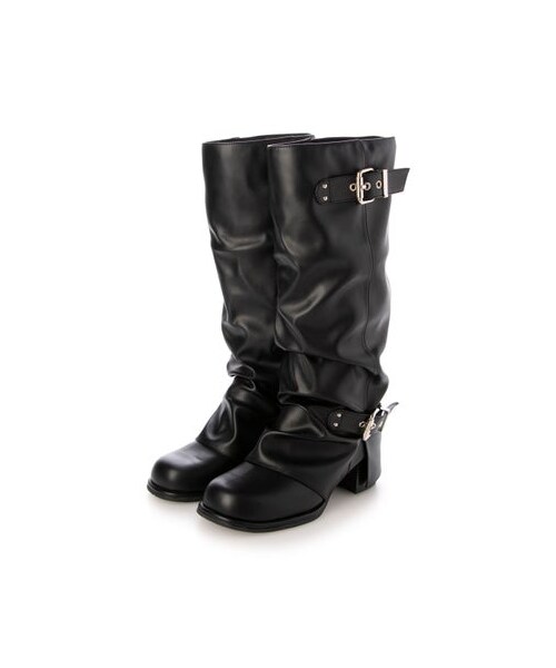 EVOL（イーボル）の「【EVOL/イーボル】 【S-LLサイズ展開・ふかふか】カバーエンジニアロングブーツ IZ5878  （ブーツ・レディース・BL/BR・L/24-24.5cm/LL/25-25.5cm/M/23-23.5cm/S/22-22.5cm）」の2枚目の写真