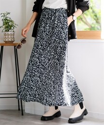 nissen | カットソープリントスカート（ゆったりヒップ）(スカート)