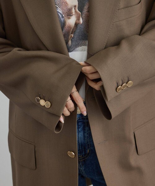 ADAM ET ROPE'（アダムエロペ）の「【J'aDoRe・一部店舗限定】【COUTURE D'ADAM（クチュール ド アダム）】BIG JK Single Blazer Desert（テーラードジャケット・レディース・キャメル・38）」の21枚目の写真