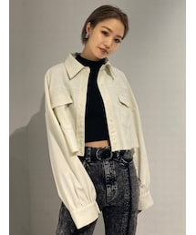EMODA | オーバーショートシャツジャケット(テーラードジャケット)