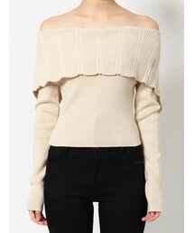 EMODA | OVER COLLAR DECOLLETE KNIT(ニット/セーター)
