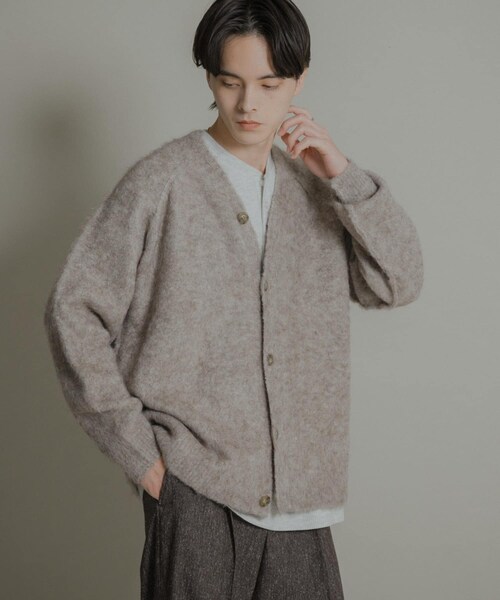 SENSE OF PLACE by URBAN RESEARCH（センスオブプレイスバイアーバンリサーチ）の「ブークレVネックカーディガン（カーディガン/ボレロ・メンズ・CHARCOAL/GREIGE/GREEN/RED・M/L）」の16枚目の写真