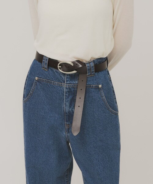 KBF（ケイビーエフ）の「バックルデザインレザーベルト（ベルト・レディース・D.BROWN/BLACK・One）」の14枚目の写真