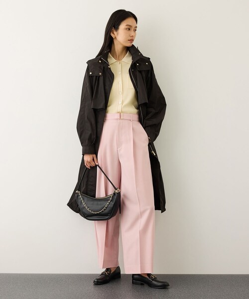 ROPE'(ロペ)の「【撥水】タフタフーデッドロング丈スプリングコート(マウンテンパーカー・レディース・ダークブラウン・F)」の12枚目の写真