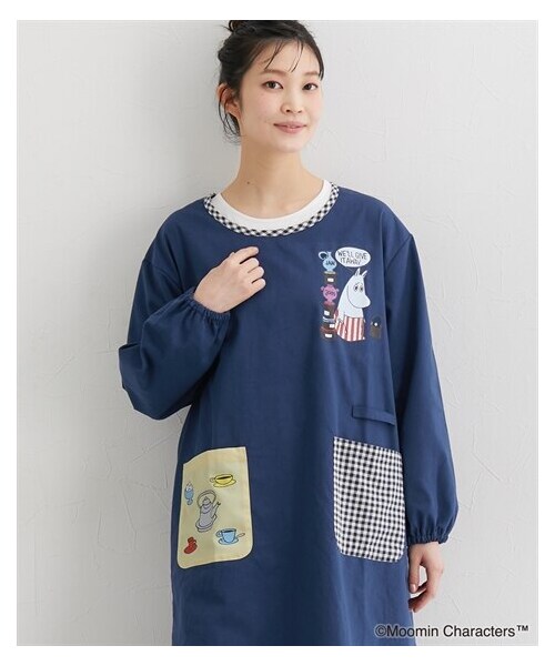 nissen（ニッセン）の「＜大きいサイズ＞【ムーミン】プリントかっぽう着（エプロン・メンズ・赤系(リトルミィ)/ネイビー系(ムーミンママ)・L~LL/3L~4L/5L~6L/8L/10L）」の5枚目の写真