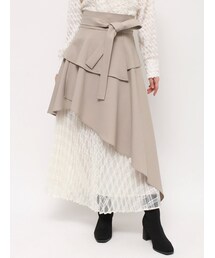 dazzlin | アシメティアードプリーツスカート(スカート)