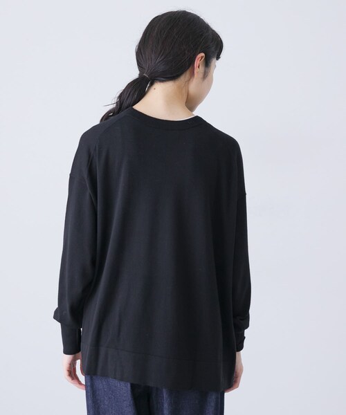 かぐれ（カグレ）の「ウールハイゲージクルーネック（ニット/セーター・レディース・CHARCOAL/BLACK・FREE）」の4枚目の写真