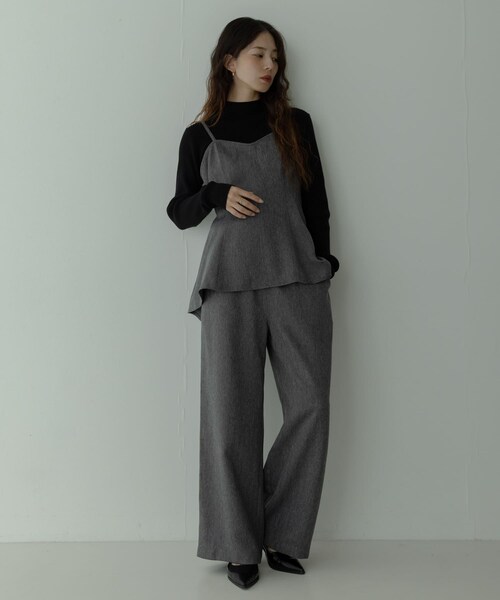 URBAN RESEARCH Sonny Label（アーバンリサーチサニーレーベル）の「ヘリンボーンキャミ×パンツセットアップ（サロペット/オーバーオール・レディース・グレー系/ブラウン系・Free）」の18枚目の写真