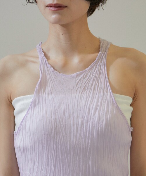 ADAM ET ROPE'（アダムエロペ）の「【Gabriela Coll Garments】クラッシュドタフタタンクトップ（タンクトップ・レディース・パープル系・0/1）」の17枚目の写真