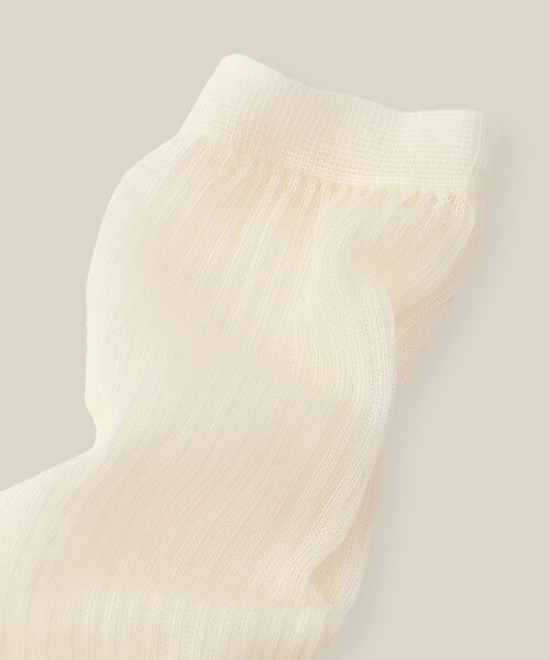 ROPE'（ロペ）の「リブシアーソックス（ソックス/靴下・レディース・ライトグレー/オフホワイト/ネイビー・F）」の10枚目の写真