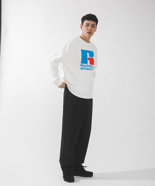 URBAN RESEARCH Sonny Label（アーバンリサーチサニーレーベル）の「『別注』RUSSELL ATHLETIC×SonnyLabel　プリントヘビージャージーロングTシャツ（Tシャツ/カットソー・メンズ・ホワイト/アッシュグレー/チャコール・M/L）」の19枚目の写真
