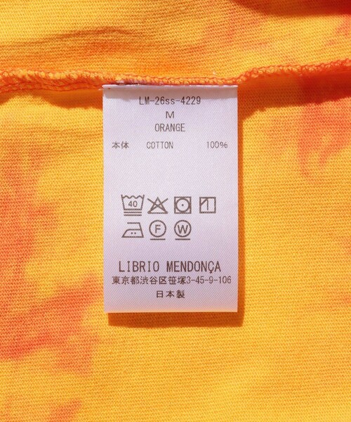 ADAM ET ROPE'(アダムエロペ)の「【LIBRIO MENDONCA/リブリオ メンドンサ】TIEDYE PILL TEE(Tシャツ/カットソー・メンズ・ブラック/オレンジ・L/M)」の14枚目の写真