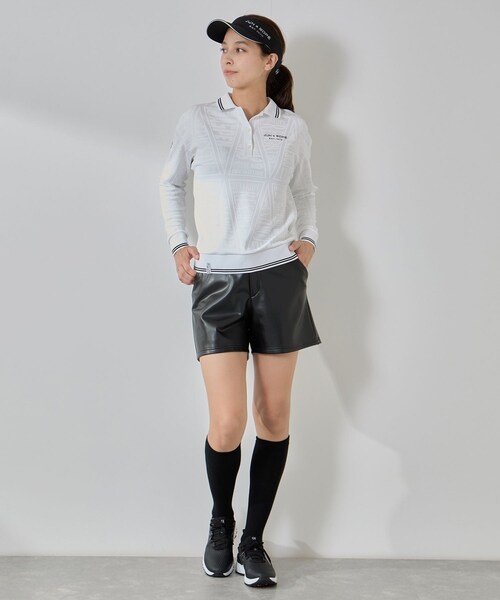 ROPE'（ロペ）の「レザーライクショートパンツ/Oggi掲載（その他パンツ・レディース・ブラック/ベージュ・L/M/S）」の20枚目の写真