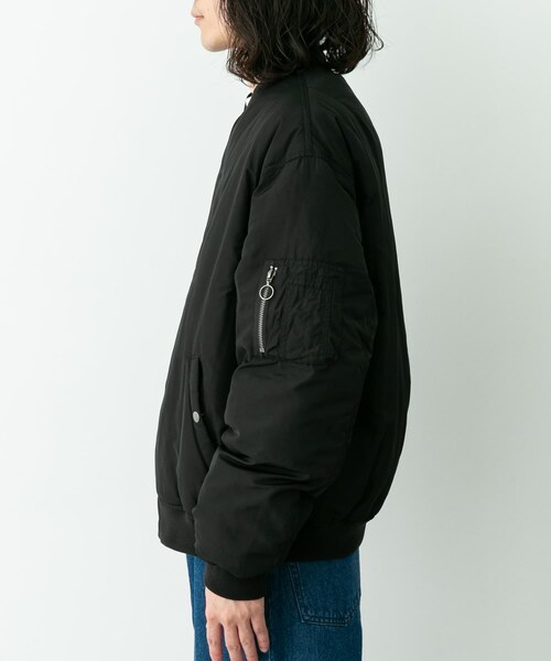 URBAN RESEARCH Sonny Label（アーバンリサーチサニーレーベル）の「FELLEX中綿MA-1ブルゾン（MA-1・メンズ・ブラック/カーキ・M/L/XL）」の12枚目の写真