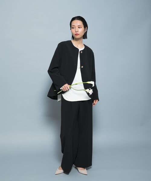 URBAN RESEARCH ROSSO（アーバンリサーチロッソ）の「『別注』CHIGNON×ROSSO　ラウンドヘムジャケット（その他アウター・レディース・OWHITE/BLACK・Free）」の19枚目の写真