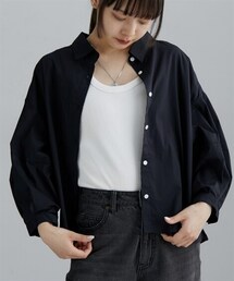 nissen | ランタンスリーブショート丈シャツ(シャツ/ブラウス)