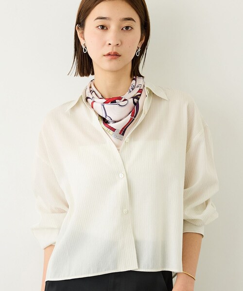 ROPE'（ロペ）の「ROPE' リバイバルシルクスカーフ/Sサイズ・26AW（バンダナ/スカーフ・レディース・ブラック/オフホワイト/カーキ/レッド/ピンク・F）」の19枚目の写真