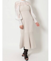 MERCURYDUO | バックリボンビスチェニットドッキングワンピース(ワンピース)