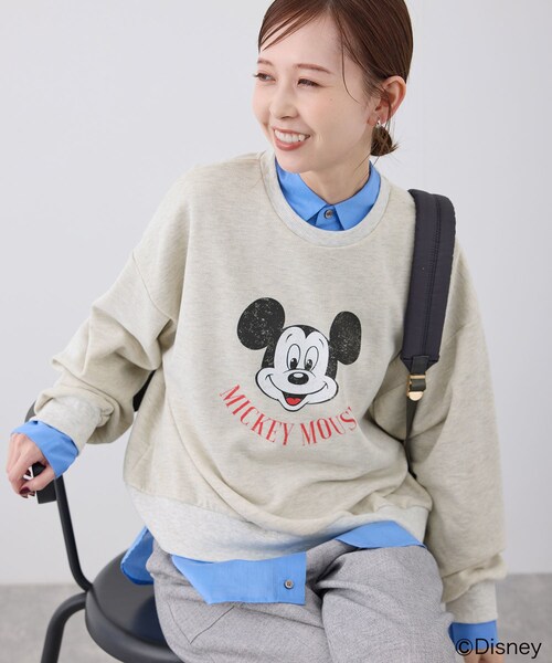 ROPE' PICNIC（ロペピクニック）の「MICKEY MOUSE/プリントスウェット（スウェット・レディース・キナリ/グリーン・38）」の7枚目の写真