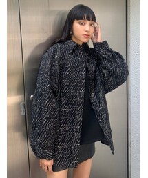 EMODA | ウェーブジャガードバルキーシャツ(ブルゾン)