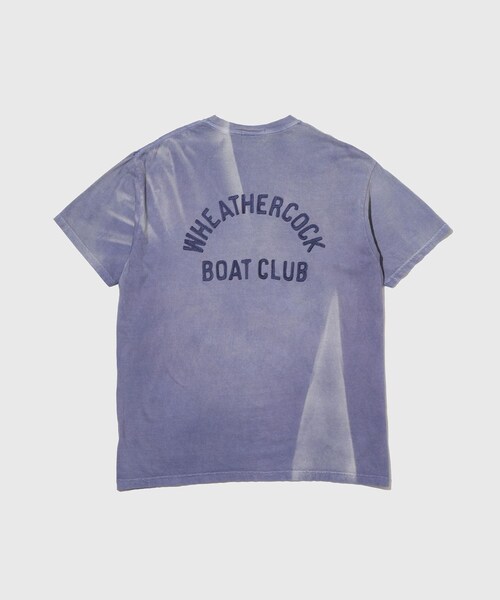 ADAM ET ROPE'(アダムエロペ)の「【BOWWOW/バウワウ】BOAT CLUB TEE AGING(Tシャツ/カットソー・メンズ・ネイビー・L/M/XL)」の5枚目の写真