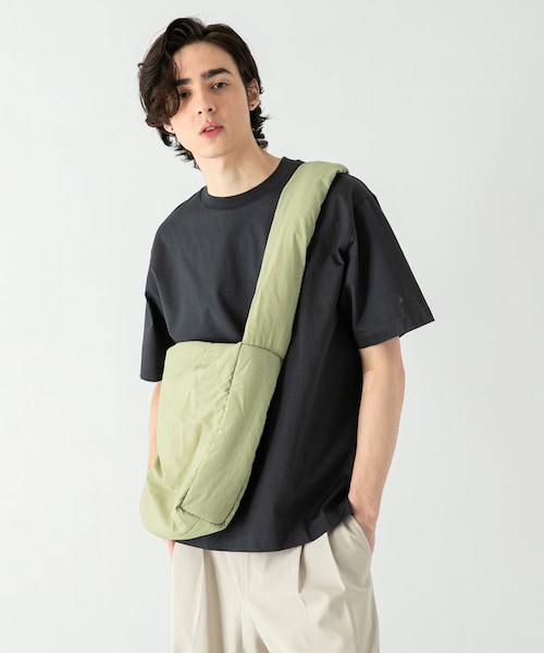 SENSE OF PLACE by URBAN RESEARCH（センスオブプレイスバイアーバンリサーチ）の「シルケットTシャツ(5分袖)（Tシャツ/カットソー・メンズ・WHITE/BLACK/CHARCOAL/GREEN・S/M/L）」の3枚目の写真