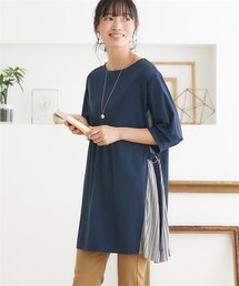 nissen | 重ね着風カットソーチュニック（体型カバーも◎）(チュニック)