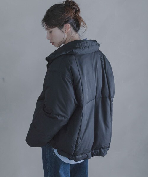 URBAN RESEARCH Sonny Label（アーバンリサーチサニーレーベル）の「ダブルジップスタンドダウンジャケット（その他アウター・レディース・ブラック/ライトグレー/チャコール・Free）」の8枚目の写真