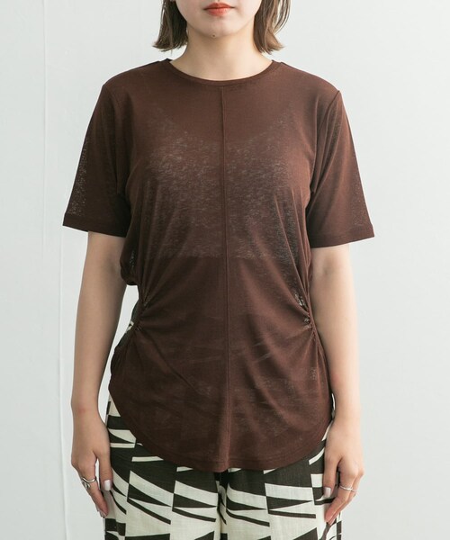 KBF(ケイビーエフ)の「サイドオープンカットソー(Tシャツ/カットソー・レディース・BLUE/L.GREEN/BROWN・one)」の11枚目の写真