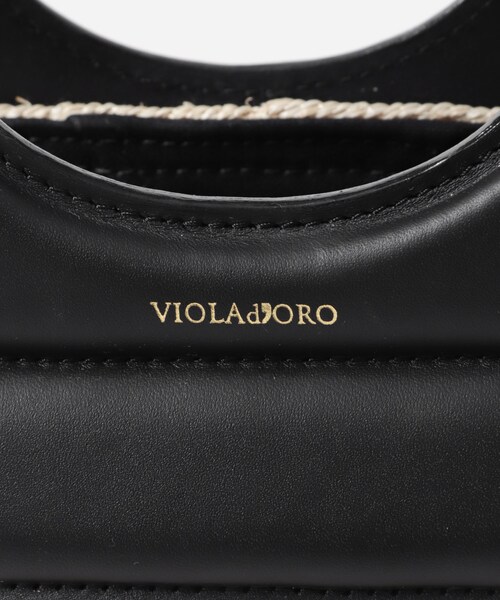 URBAN RESEARCH ROSSO（アーバンリサーチロッソ）の「VIOLAd’ORO　レザーハンドルアバカメッシュバッグ（ショルダーバッグ・レディース・NATU BLK・-）」の8枚目の写真