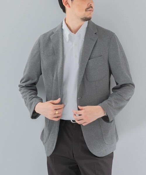 URBAN RESEARCH DOORS(アーバンリサーチドアーズ)の「『イージーケア/速乾』LIFE STYLE TAILOR メランジニットイージージャケット(テーラードジャケット・メンズ・GRAY/NAVY/BROWN・44/46/48/50)」の5枚目の写真
