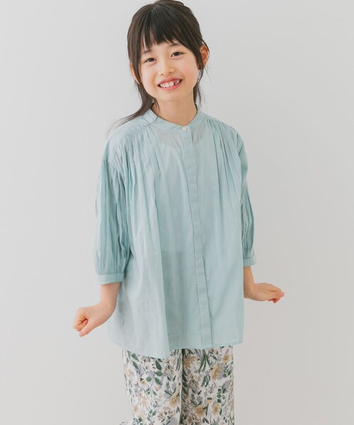URBAN RESEARCH DOORS（アーバンリサーチドアーズ）の「『親子リンク』コットンボイルギャザーブラウス(KIDS)（その他トップス・キッズ・YELLOW/PINK/MINT/NAVY・105/120/135）」の16枚目の写真