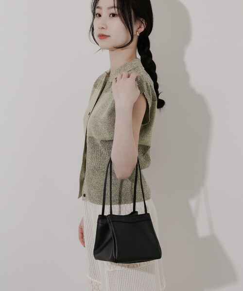 SMELLY（スメリー）の「スクエアミニバッグ（ハンドバッグ・レディース・BLK/IVO・-）」の12枚目の写真