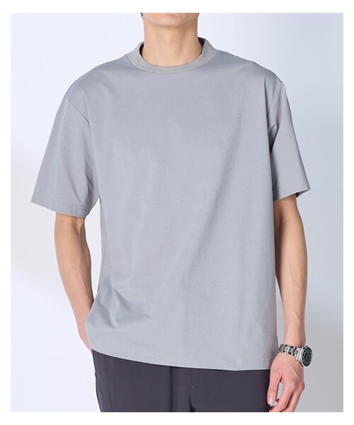 nissen（ニッセン）の「背面メッシュ　衿高　半袖Ｔシャツ（接触冷感・吸汗速乾・ストレッチ）（Tシャツ/カットソー・メンズ・ホワイト/グレー/ブラック・M/L/LL/3L/4L/5L/6L）」の18枚目の写真