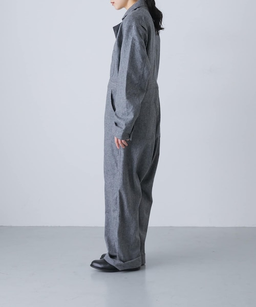 かぐれ(カグレ)の「MASTER&CO FLANNEL ALL IN ONE(つなぎ/オールインワン・レディース・GREY/DK GREY・S)」の1枚目の写真