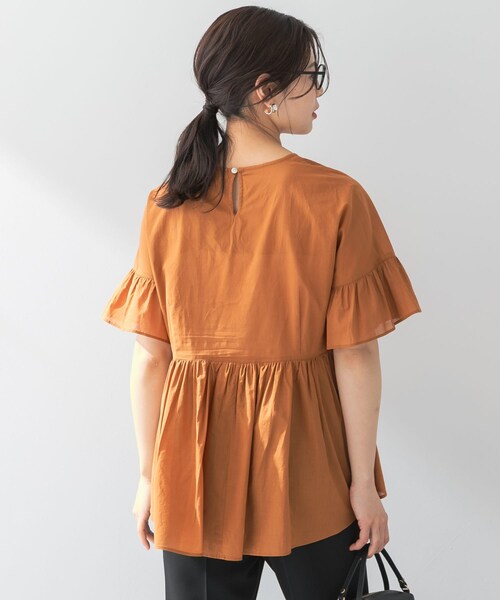 URBAN RESEARCH ROSSO（アーバンリサーチロッソ）の「F by ROSSO　コットンボイル切替ギャザーブラウス（シャツ/ブラウス・レディース・LAVENDER/MINT/L/BROWN/BLACK・FREE）」の18枚目の写真