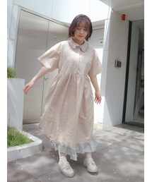 merry jenny | bearジャガードシャツワンピース(ワンピース)